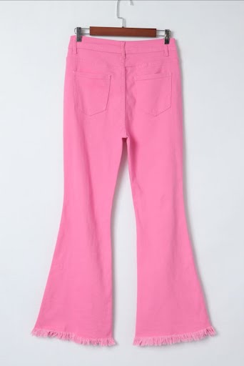 Pink Bell Bottom Jeans